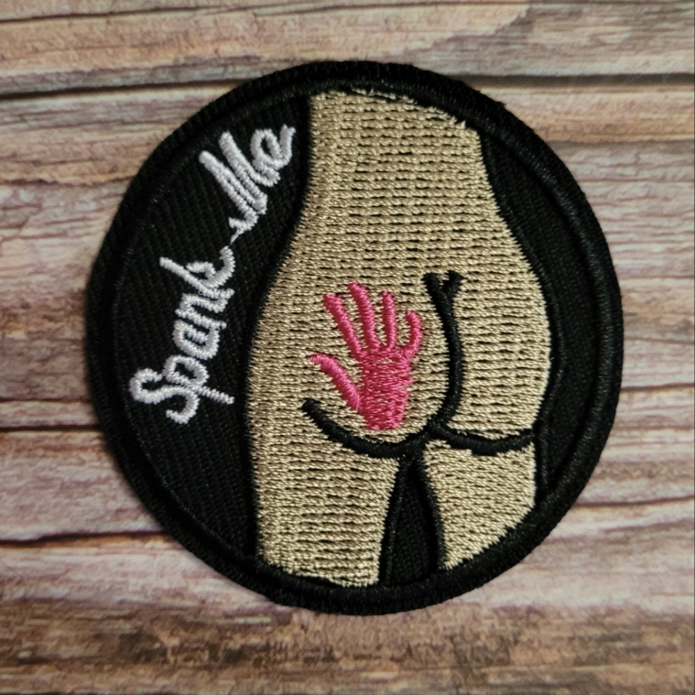 Spank Me Silly Vintage 90's Style Sexy Time Bdsm Embroidered Iron on Patch